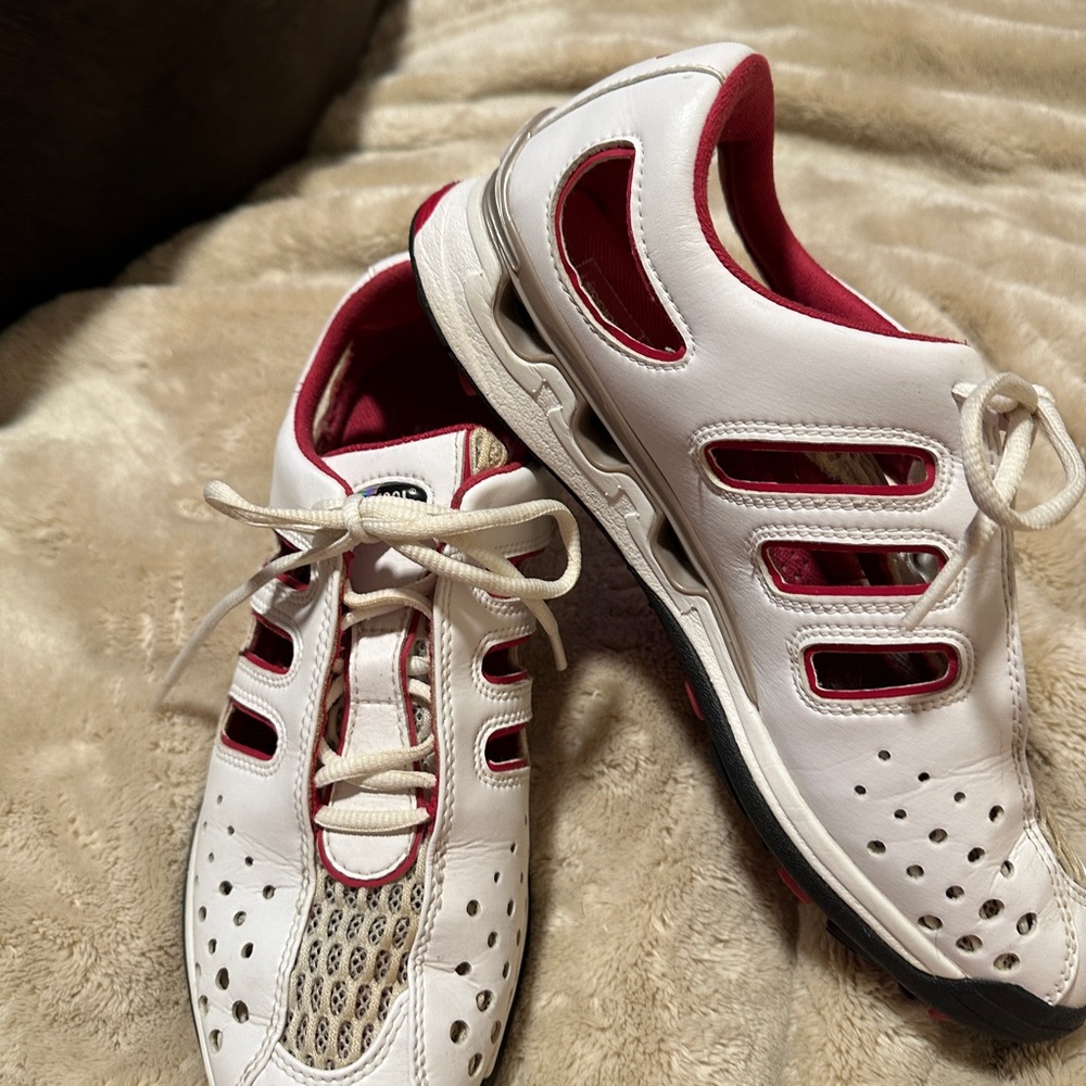 Adidas Golf Shoes Women’s White and Red